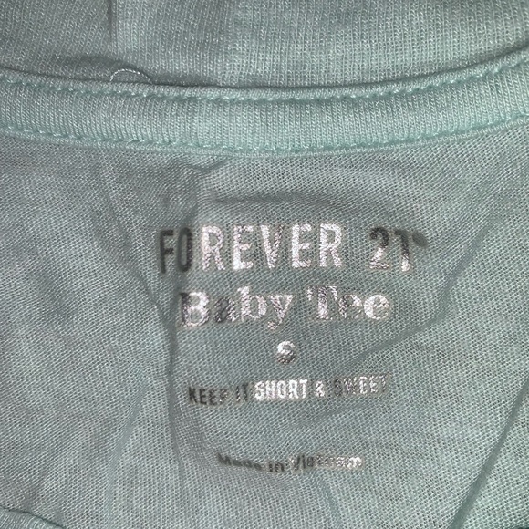 Mint short sleeve crop top - Picture 2 of 2